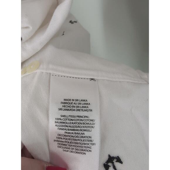 Ralph Lauren Preppy Nautical Anchor Shirt Summer Coastal Button Up Lg - Picture 6 of 8